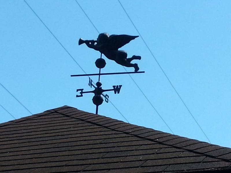 lot 133 image: Amazing Cast Iron Angel Weathervane