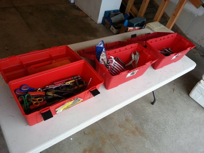 lot 160 image: Lot of (3) Plastic Tool Boxes