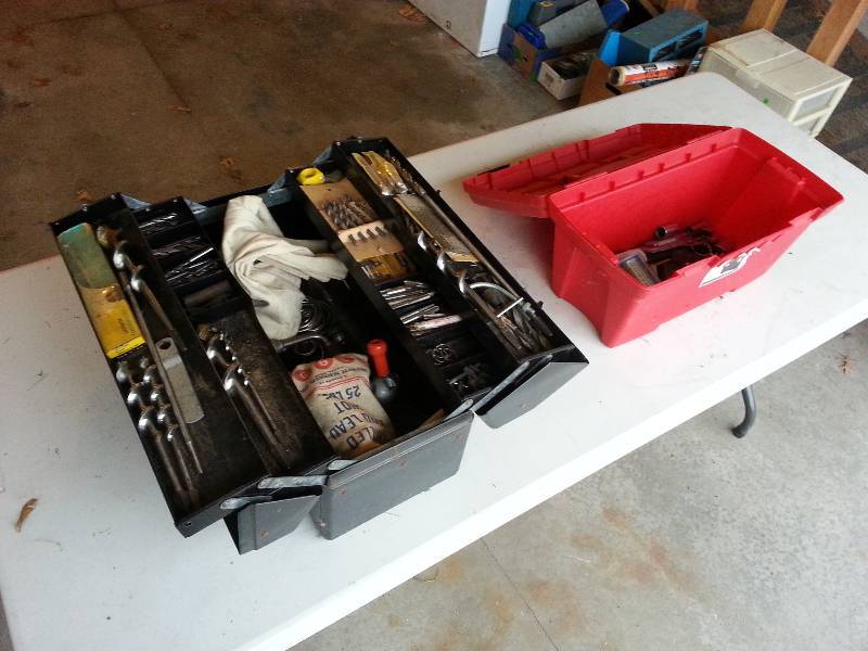 lot 161 image: Lot of (2) Tool Boxes - One Metal