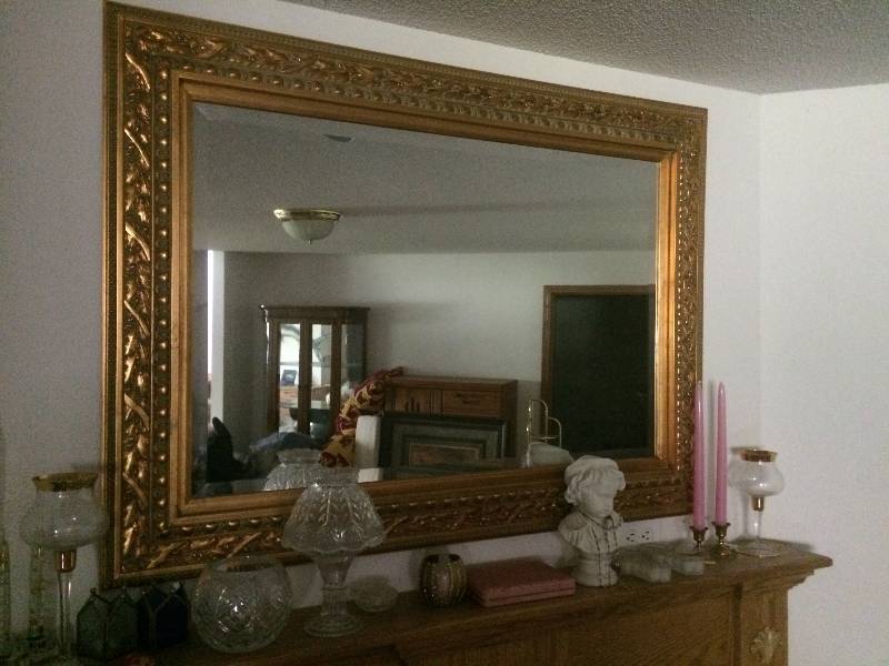 lot 22 image: Large Beveled Glass Mirror