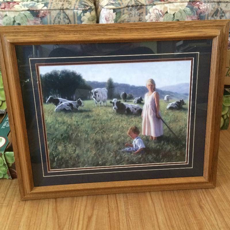 lot 24 image: Oak Framed Art With A Feel Good Picture