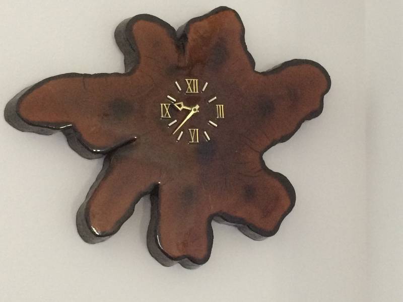 lot 34 image: Burl Wood Clock