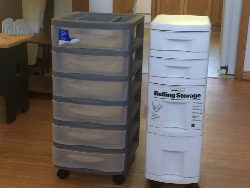 lot 77 image: Two Rolling Storage Bins