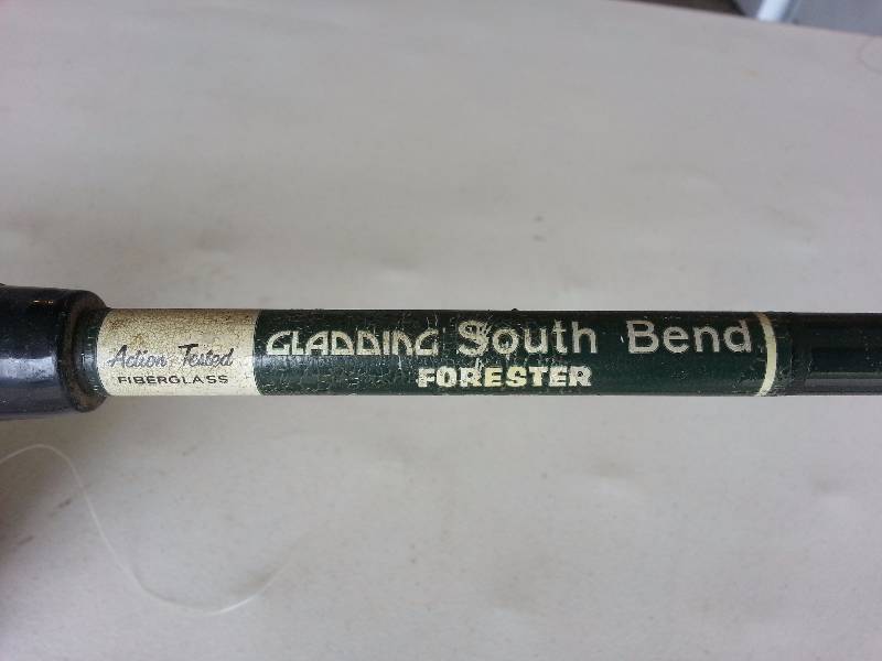 lot 122 image: Vintage Gladding South Bend Forester Rod & 600 Heavy Duty Reel