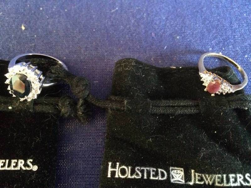 lot 223 image: Genuine Ruby Ring and a Nice CZ Princess Di Ring