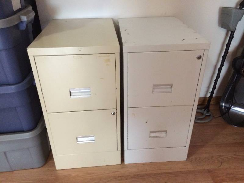 lot 255 image: Two Metal 2 Drawer File Cabinets