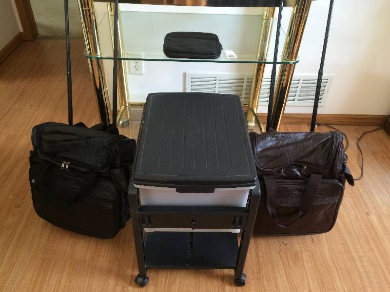 lot 257 image: File Box and Two Rolling Attach Cases