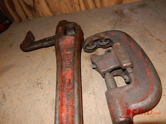 Pipe Wrench and Pipe Cutter as pictured