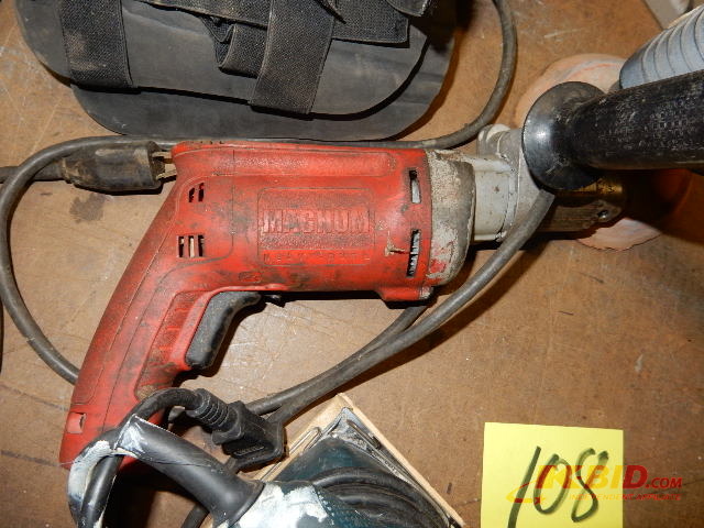 Misc items..Milwaukee, Magnum 12 in Drill, DA ORITAL Sander