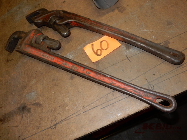 2 RIDGID pipe wrenches, 24 in
