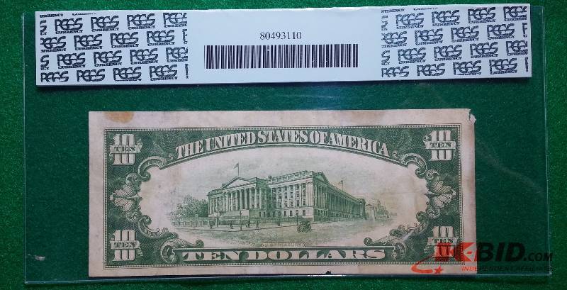 $10 1928 Gold Certificate Fr 2400 VF 25 Apparent.  Low Estimate $150  High Estimate $250