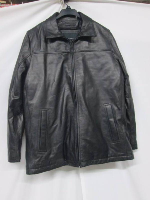 Wilsons Leather Mens Lambskin Front Zip Jacket
