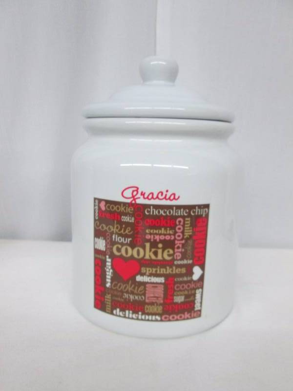 Personalized Lil Bit of Love Ceramic Cookie Jar
