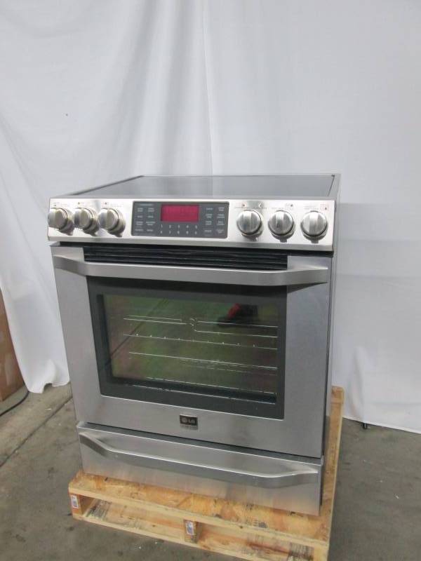 LG STUDIO - 5.4 CU. FT. CAPACITY ELECTRIC SLIDE-IN OVEN RANGE WITH DUAL TRUE CONVECTION SYSTEM