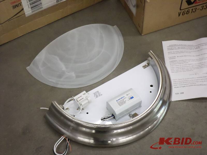 lot 32 image: (12) New Volume 120Volt Brushed Nic...