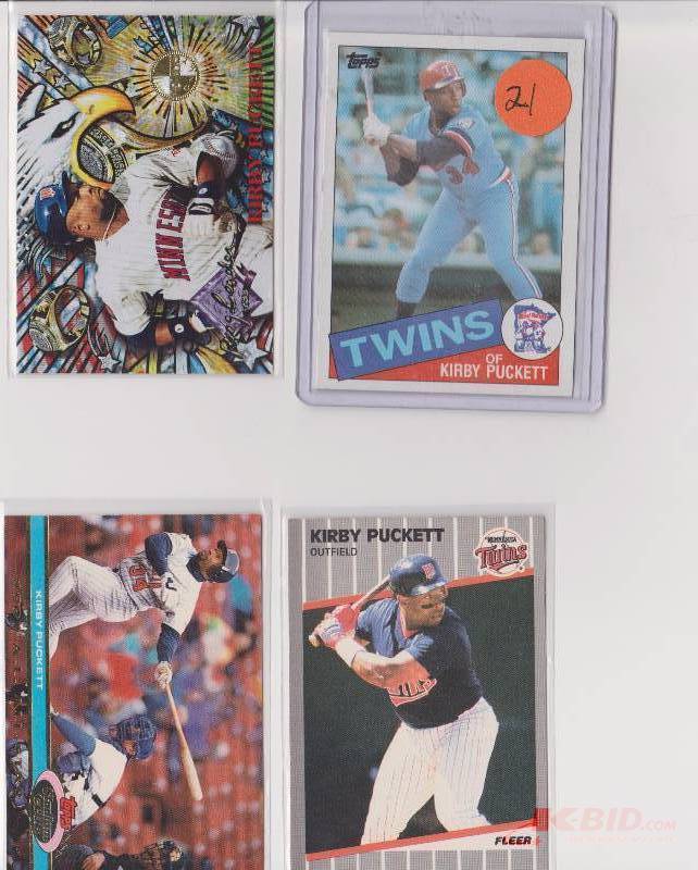 5 Card Kirby Puckett Lot with Rookie