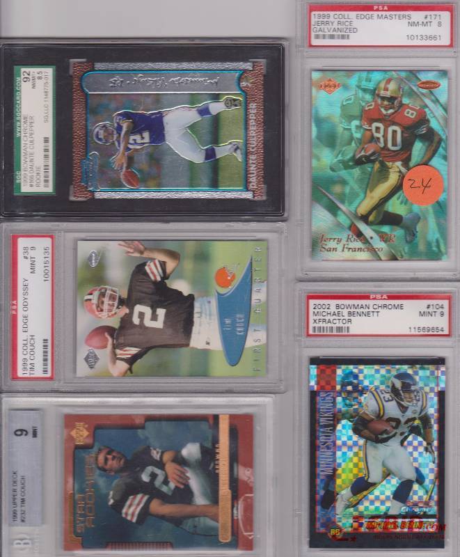 5 Graded cards including Jerry Rice, Michael Bennett & Daunte Cullpepper
