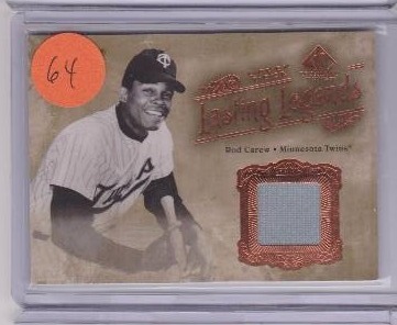 Rod Carew MN Twins Jersey Card