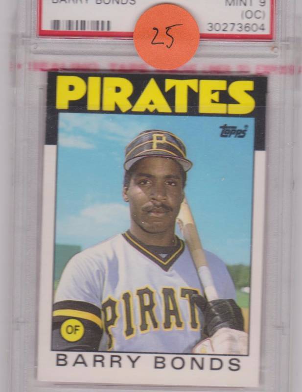 1986 Barry Bonds Topps Traded PSA 8 OC