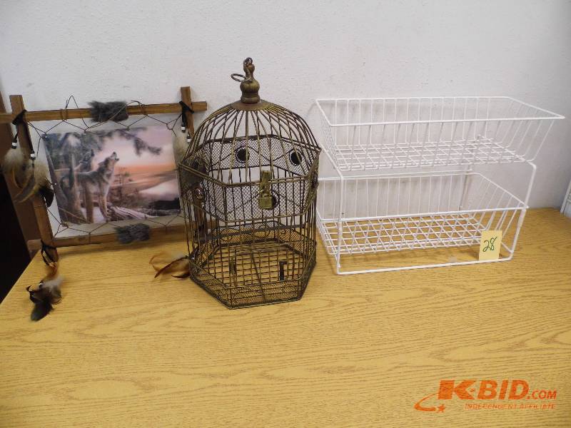 Bird Cage, Shelf, Picture