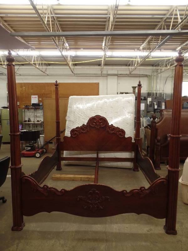 Pulaski King Bed Frame w Mattress & Box Spring