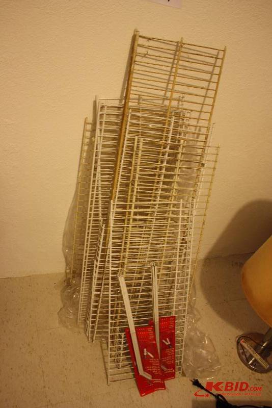 Wire Shelf Lot Disassembled White.