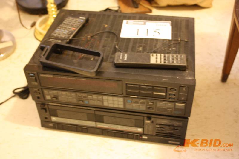 Lot of (2) Kenwood Home Theater Electronics Including Cassette Player AM-FM Stereo Tuner Amplifier.