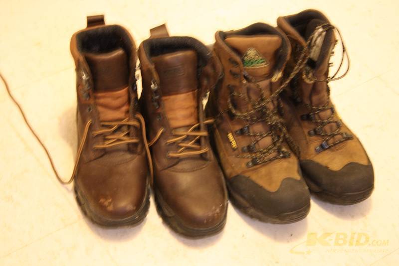 Lot of (2) Outdoor Work Boots, Size 8.