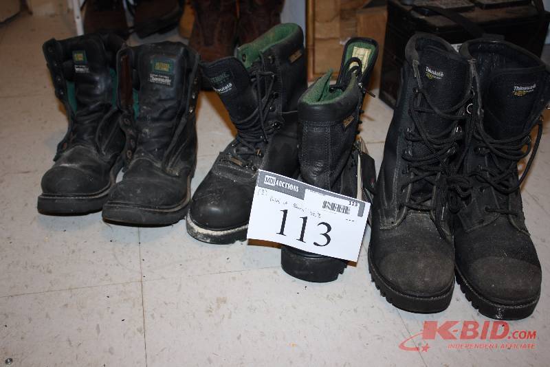 Lot of (3) Outdoor Work Boots, Size 8.
