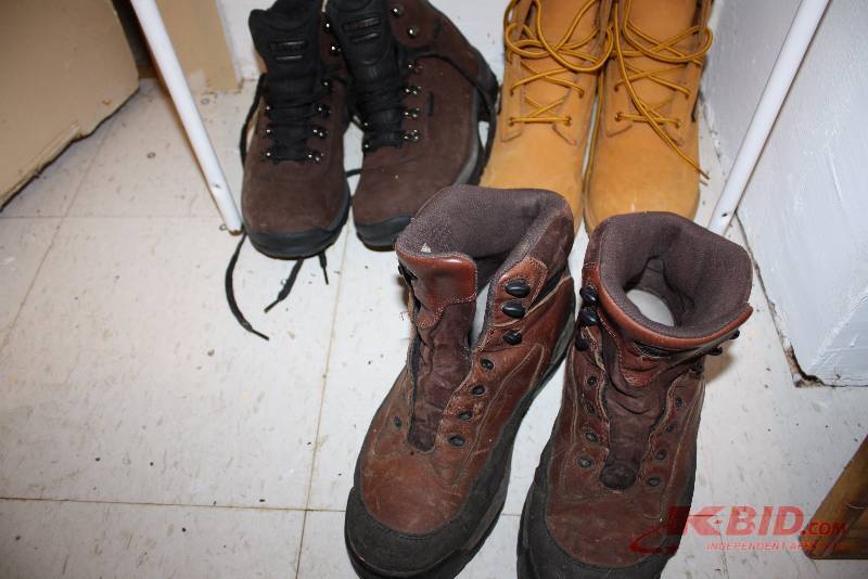 Lot of (3) Outdoor Work Boots, Size 8.