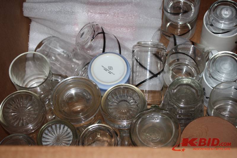 Box Lot of Miscellaneous Glasses.