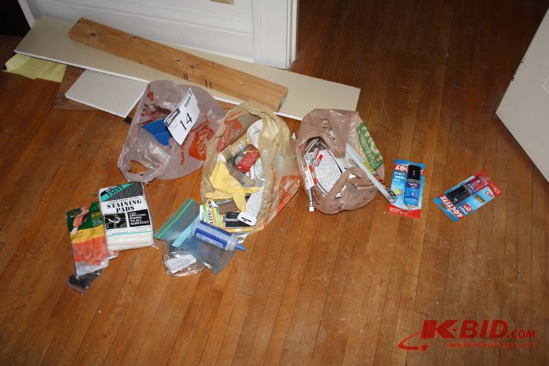 Bag Lot of (3) Including Staining Pads Striping Gloves Velcro And More.