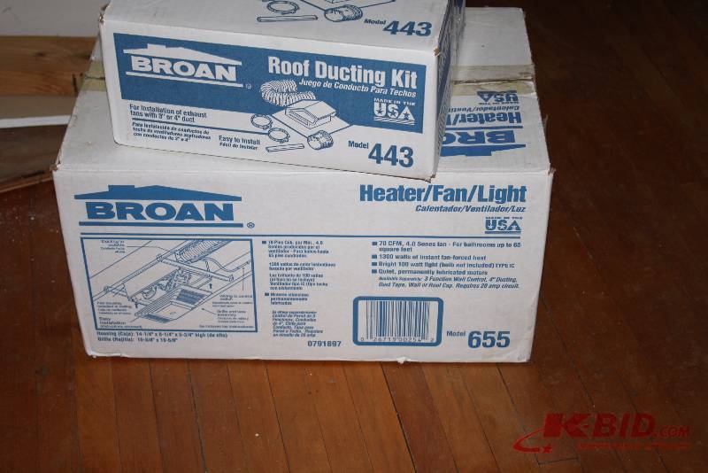 Lot of (2) Broan Products Roof Ducting Kit HeaterFanLight.
