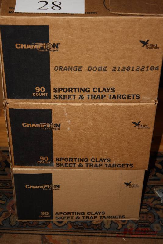 Box Lot of (5) Champion Traps & Targets Sporting Clays Skeet & Trap Targets 90 CtBox.