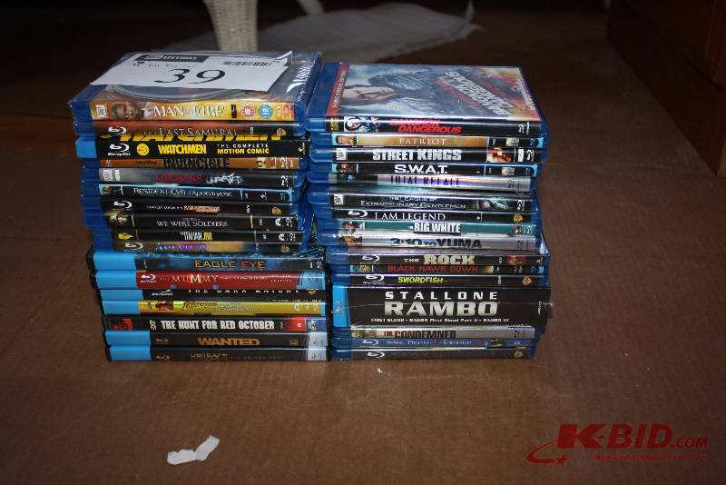 Box Lot of Miscellaneous Blu Ray ActionSuspenseDrama Movies.