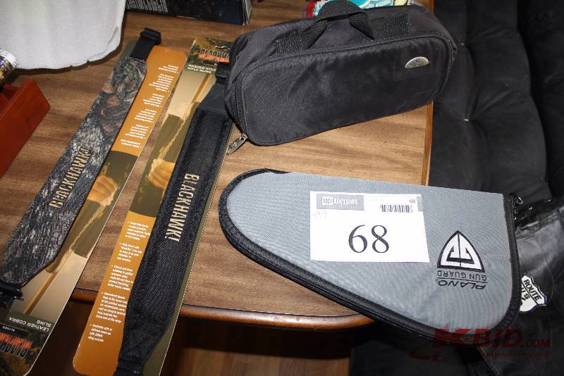 Lot of (4) Including Gun Cases (2) ShotgunRifle Straps (2).