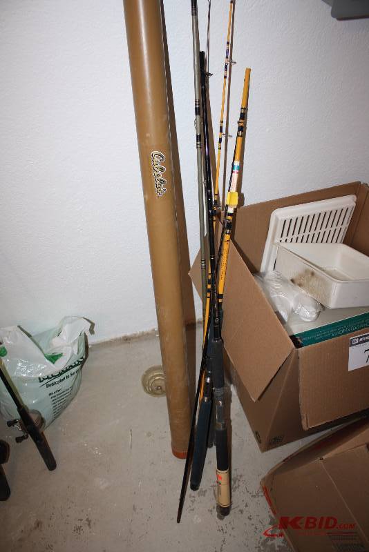 Lot of (4) Including Fishing Poles (3) Cabellas Rod Case.