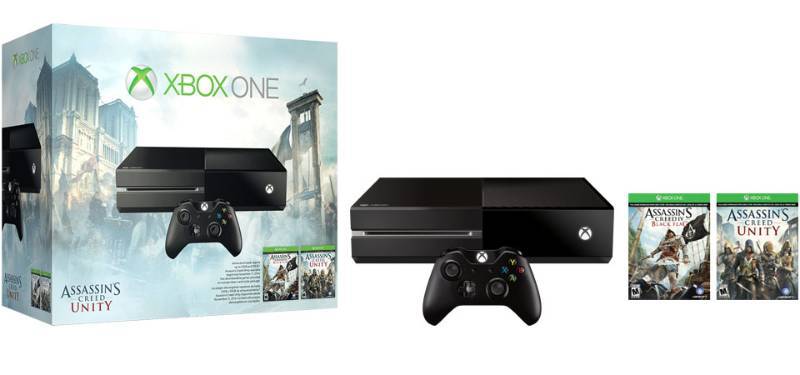 XBOX One 500GB with Assassins Creed IV and Unity