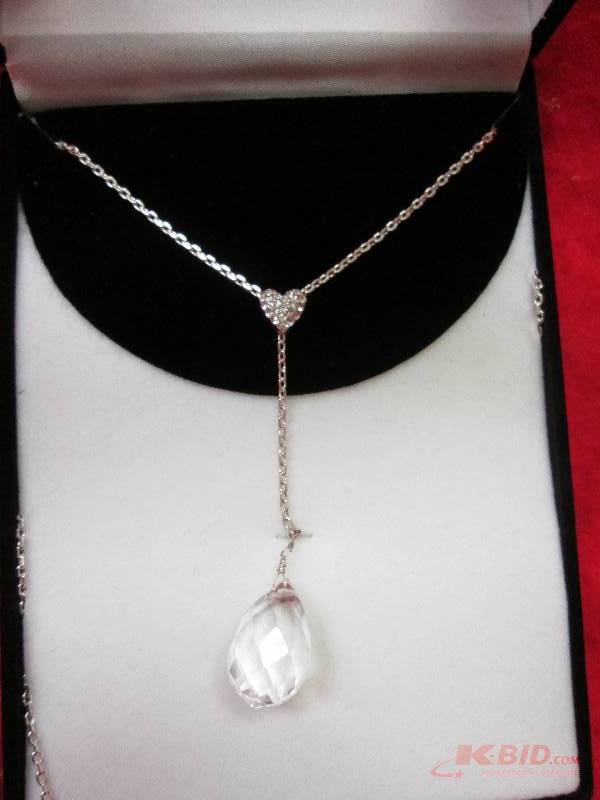silver with heart and hanging pende...