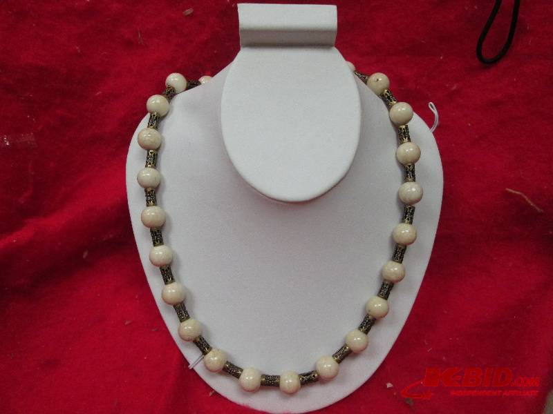 Necklace with white...