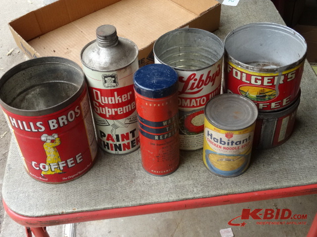 lot 107 image: Tins