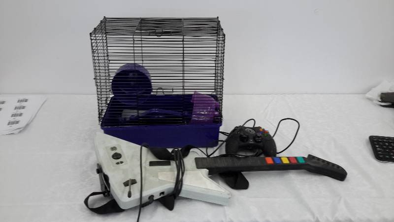 lot 12 image: hamster cage, x box controls