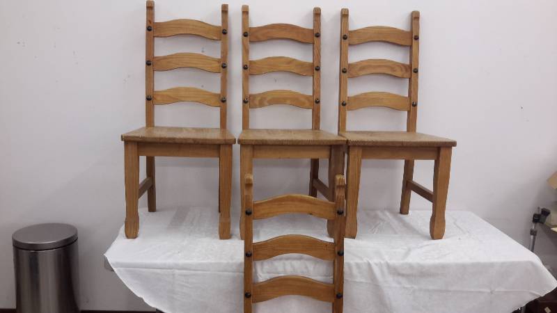 lot 50 image: set of 4 wooden chairs