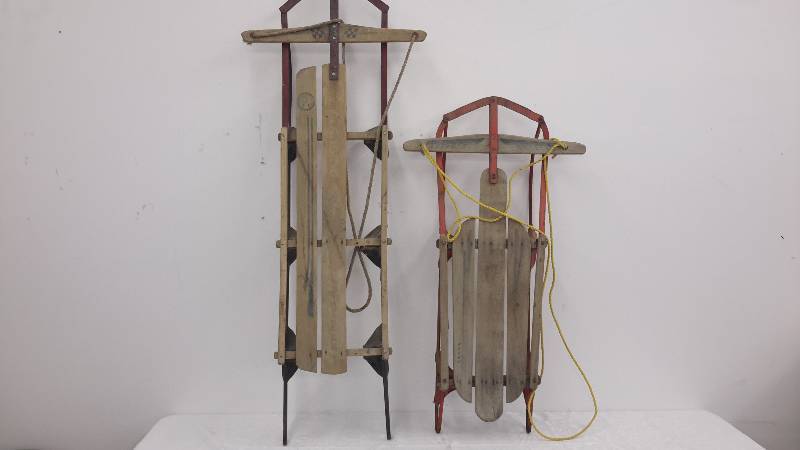 lot 81 image: vintage sleds