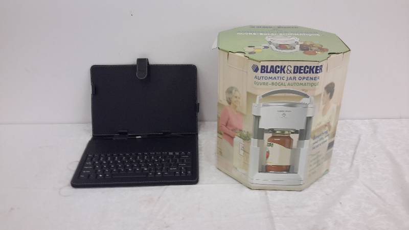lot 87 image: portable keyboard, automatic jar opener