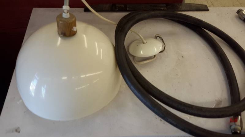 lot 97 image: gasoline hose, light fixture