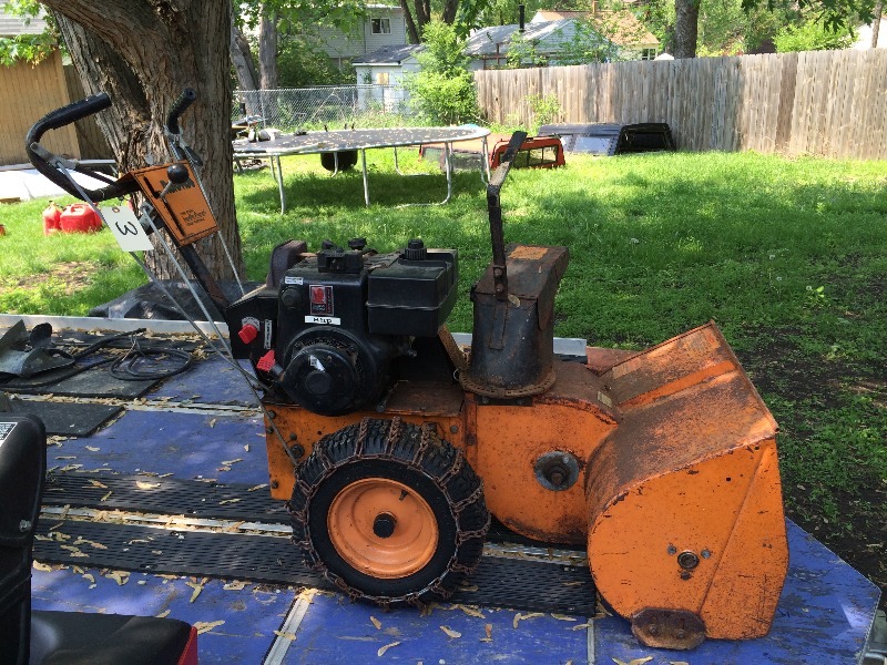 RotoHoe Snowblower 2 stage Impeller powered snow thrower 8 hp