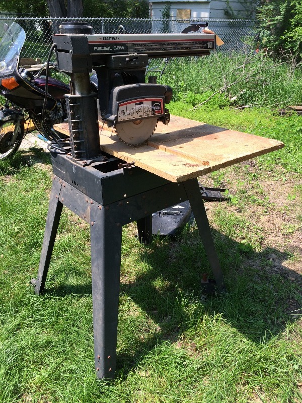 Craftsman Radial Arm Saw 10” Blade Rip Saw works | Ranfelt Downsize