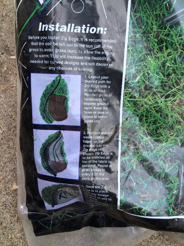 lot 41 image: garden edging  Zip Edge  easy assembly  Lot of (2) 20 ft rolls each   new in bag