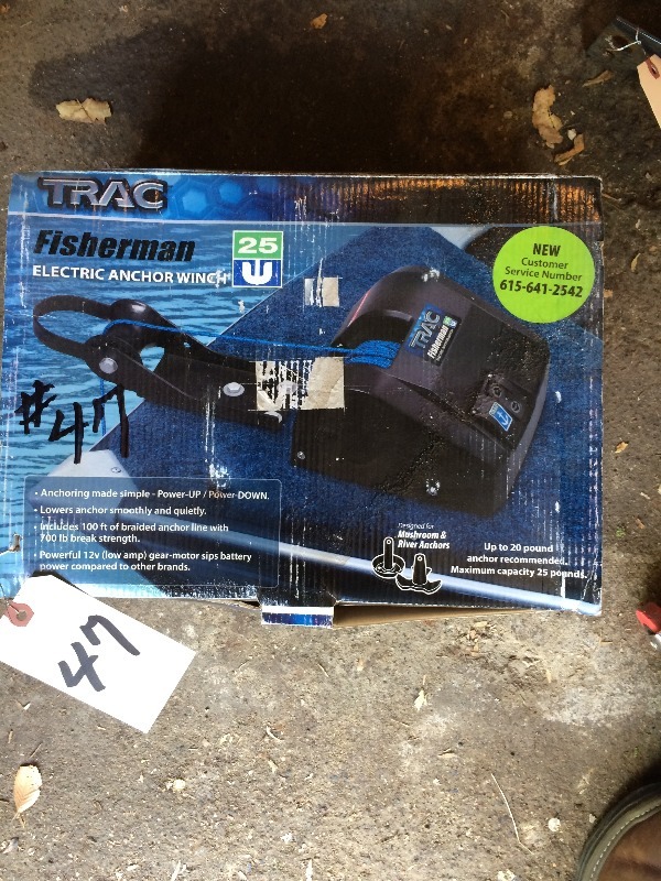 lot 47 image: TRAC Fisherman Electronic Anchor Winch  - New & Never Used  still in box